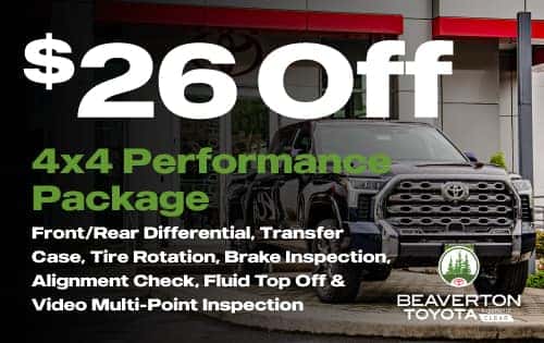 $26 Off Performance Package at Beaverton Toyota