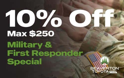 Military and First Responder Discount at Beaverton Toyota