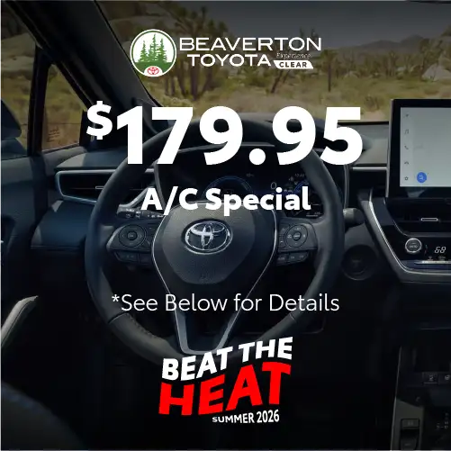 Air Conditioning Refresh at Beaverton Toyota Summer 2026 Special
