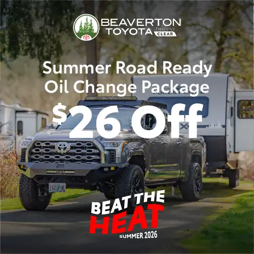 $26 Off Oil Change Package at Beaverton Toyota Summer 2026 Special