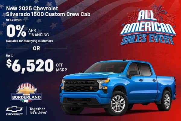 New 2025 Chevrolet Silverado 1500 Custom Crew Cab in Douglas, AZ