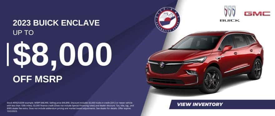 2023 Buick Enclave - Up to $8,000 off MSRP at Buick GMC Fort Walton Beach