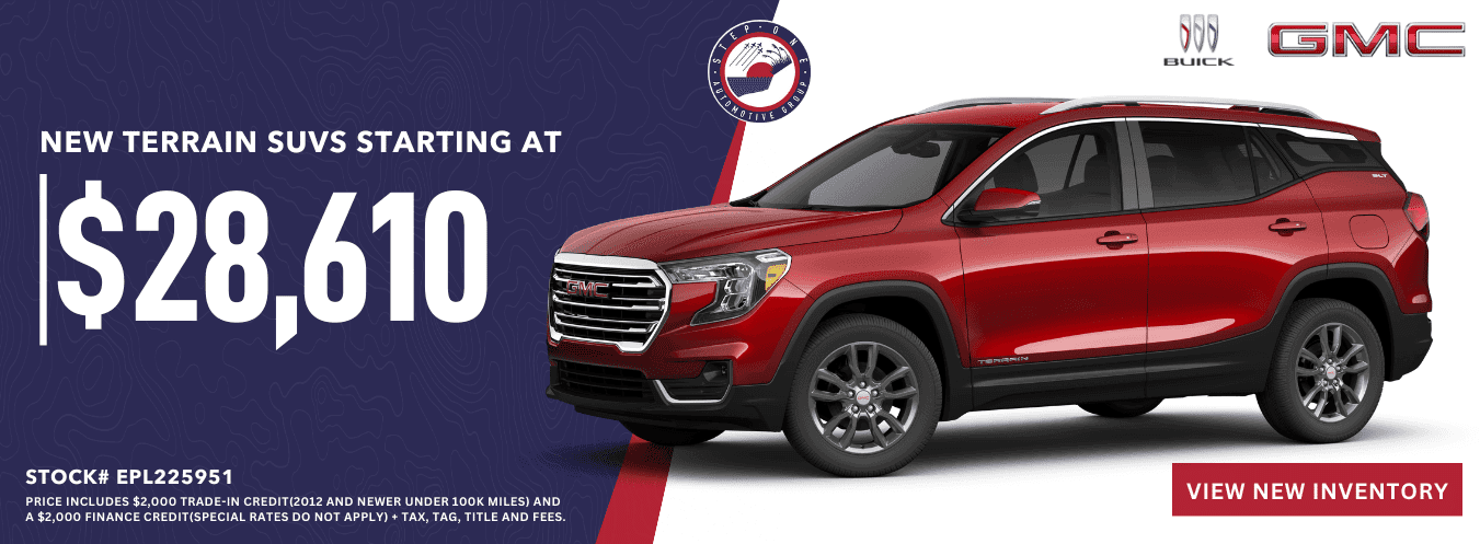 New Terrain starting at $28,610 at Buick GMC Fort Walton Beach