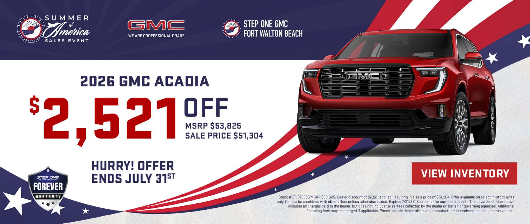 2026 GMC Acadia MSRP Offer