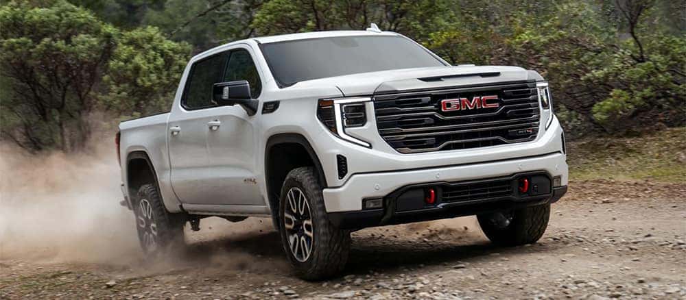 2022 GMC 1500 exterior on gravel road