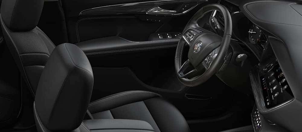 2023 Buick Envision interior of steering wheel and dashboard
