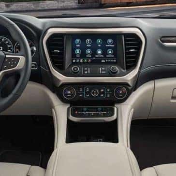 2023 GMC Acadia interior steering wheel and dashboard