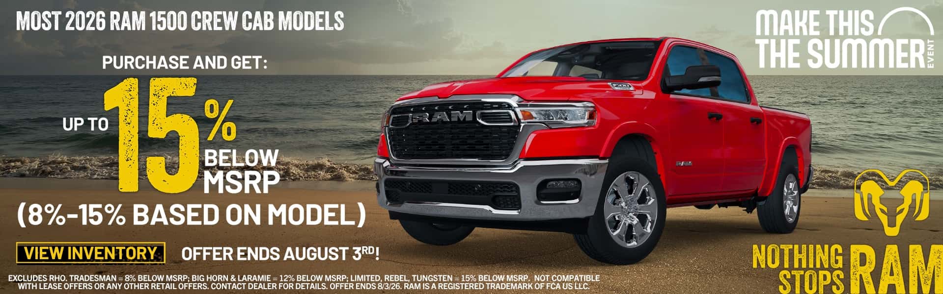 percent off msrp ram july