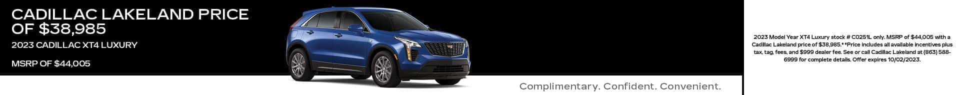 2023 Cadillac XT4 Offer