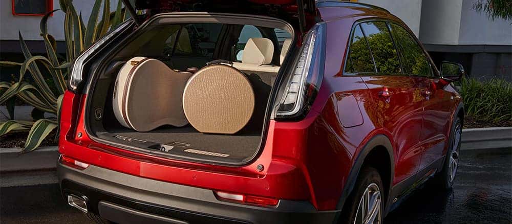 2022 Cadillac XT4 exterior with trunk open