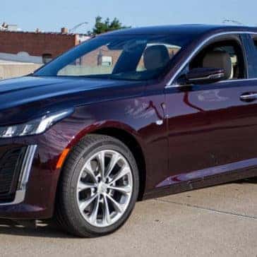 2022 Cadillac CT5 exterior with windows open