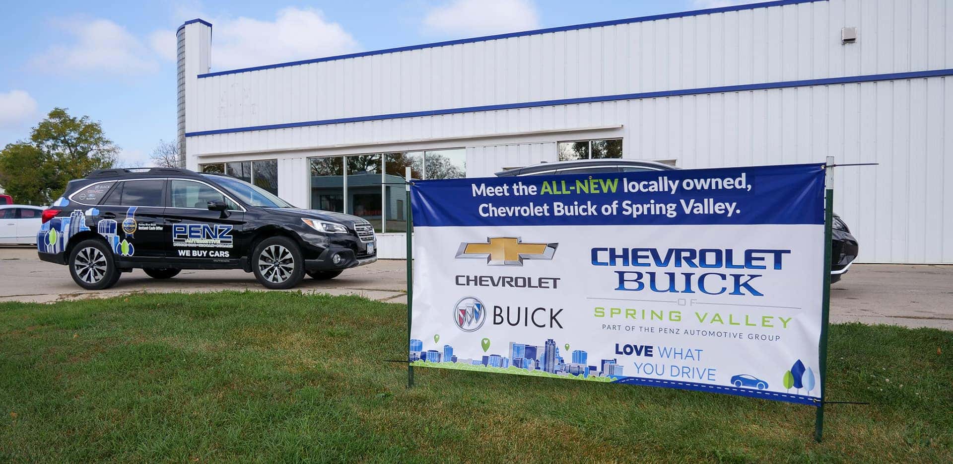 An exterior shot of a Chevrolet Buick dealership.