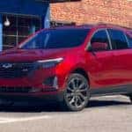 Chevrolet SUV in Red is a great choice when thinking of safety for your teen driver
