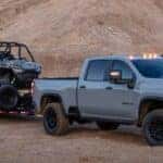 2024 Chevrolet Silverado HD ZR2 Exterior Passenger Side Profile while Towing