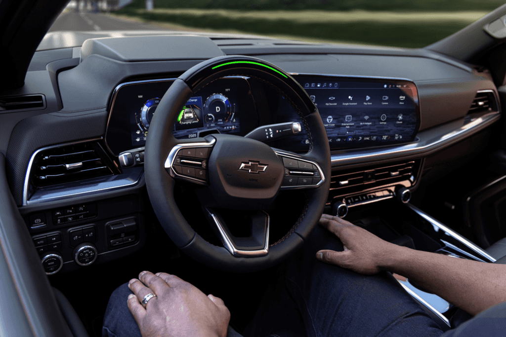 Driver Using Chevrolet Suburban's SuperCruise System