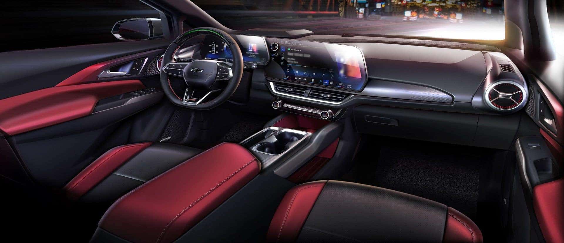 The Front Interior Of The Amazing Chevy Equinox EV