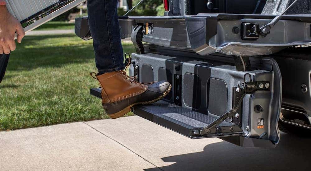 The Multi-Flex Tailgate on the back of a 2024 Chevy Silverado 1500 for sale near Bossier City.