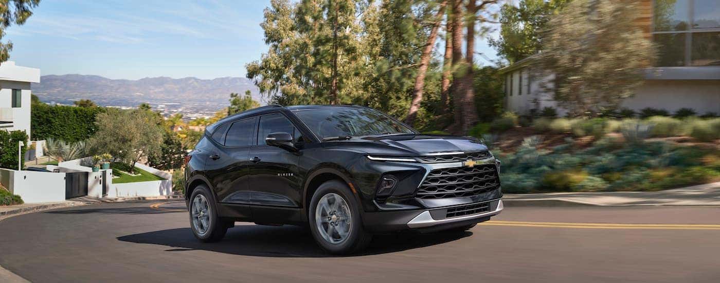 A grey 2024 Chevy Blazer is shown after leaving a Chevy dealer near Bossier City.