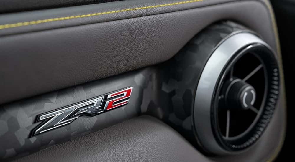 ZR2 badge on the dash of a 2025 Chevy Colorado.