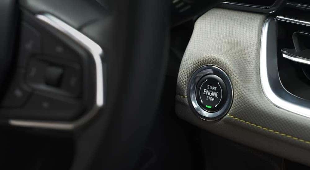 A "start/stop" engine button in a 2026 Chevy Trailblazer for sale near Ruston.