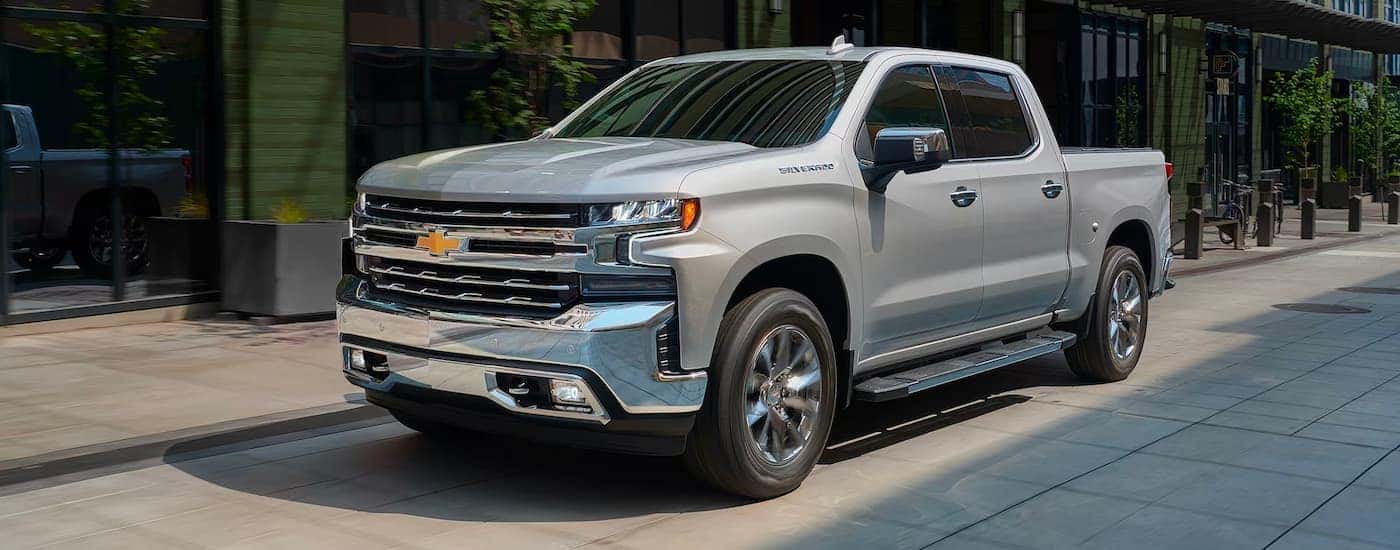 Grey 2019 Chevy Silverado 1500 for sale near Marshall parked after a text drive