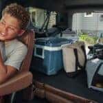 Rear cargo interior area in a 2026 Chevy Tahoe.