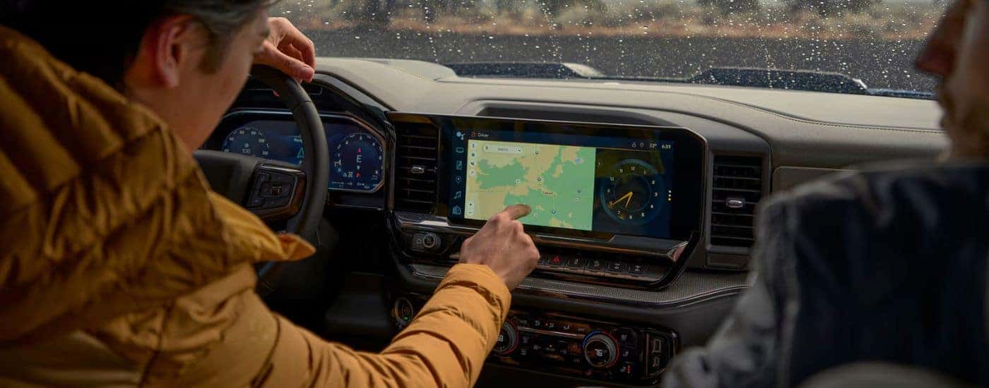 2026 Chevy Silverado 1500 Infotainment screen with navigation.