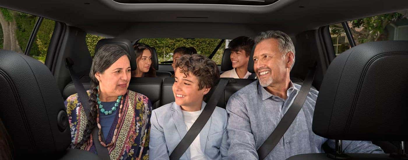 Family inside the 2026 Chevy Traverse.