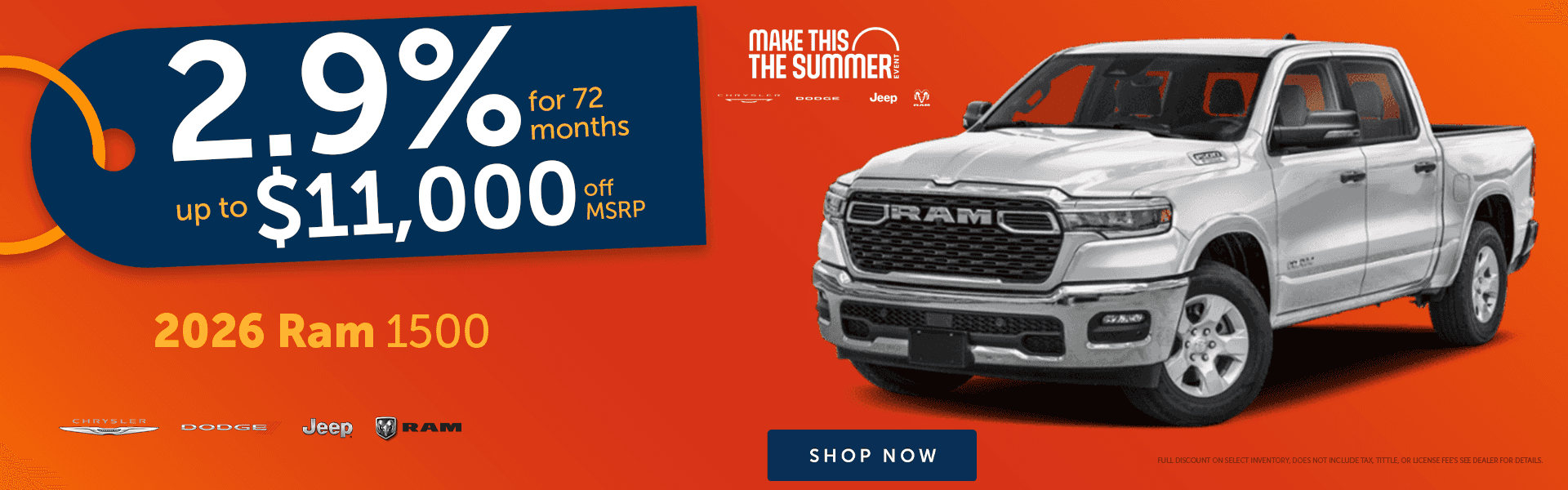 Low APR, Huge Discount on RAM 1500