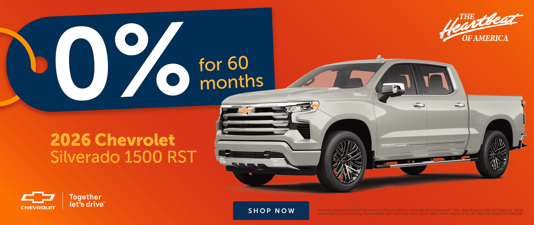 August Silverado Offer