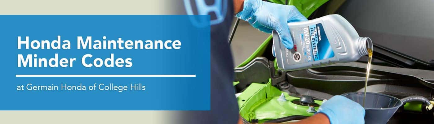 Honda Maintenance Minder Codes | Germain Honda of College Hills