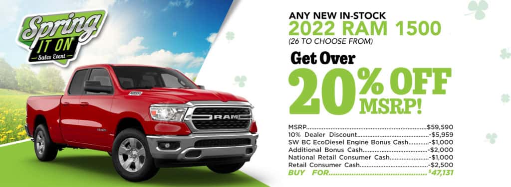 Any New In-Stock 2022 Ram 1500