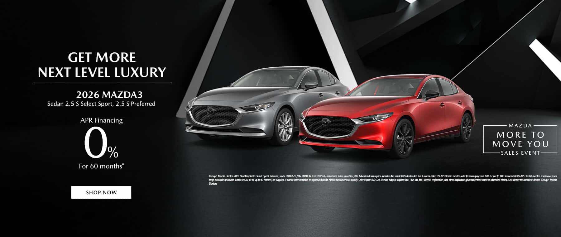 Mazda3 Sedan 2.5 S Select Sport, 2.5 S Preferred