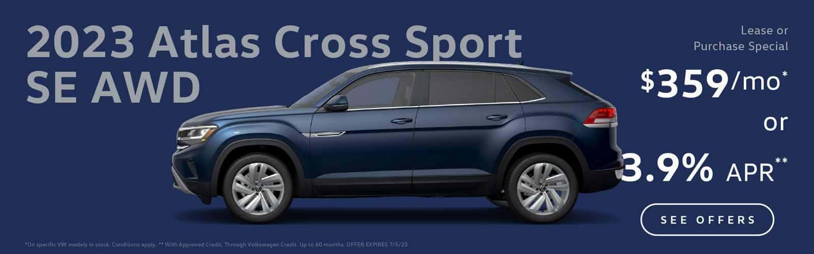 New 2023 Volkswagen Atlas Cross Sport special at Emich VW in Boulder, Colorado