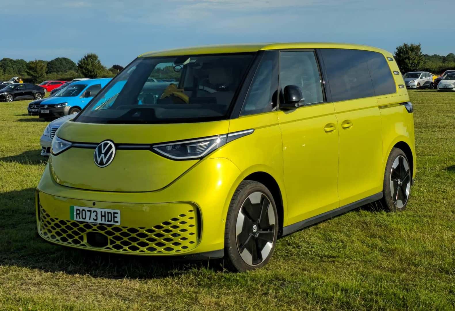 Volkswagen ID. Buzz electric microbus, front three-quarter view