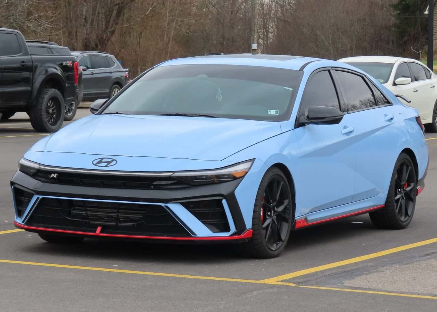 Hyundai Elantra N, front three-quarter view