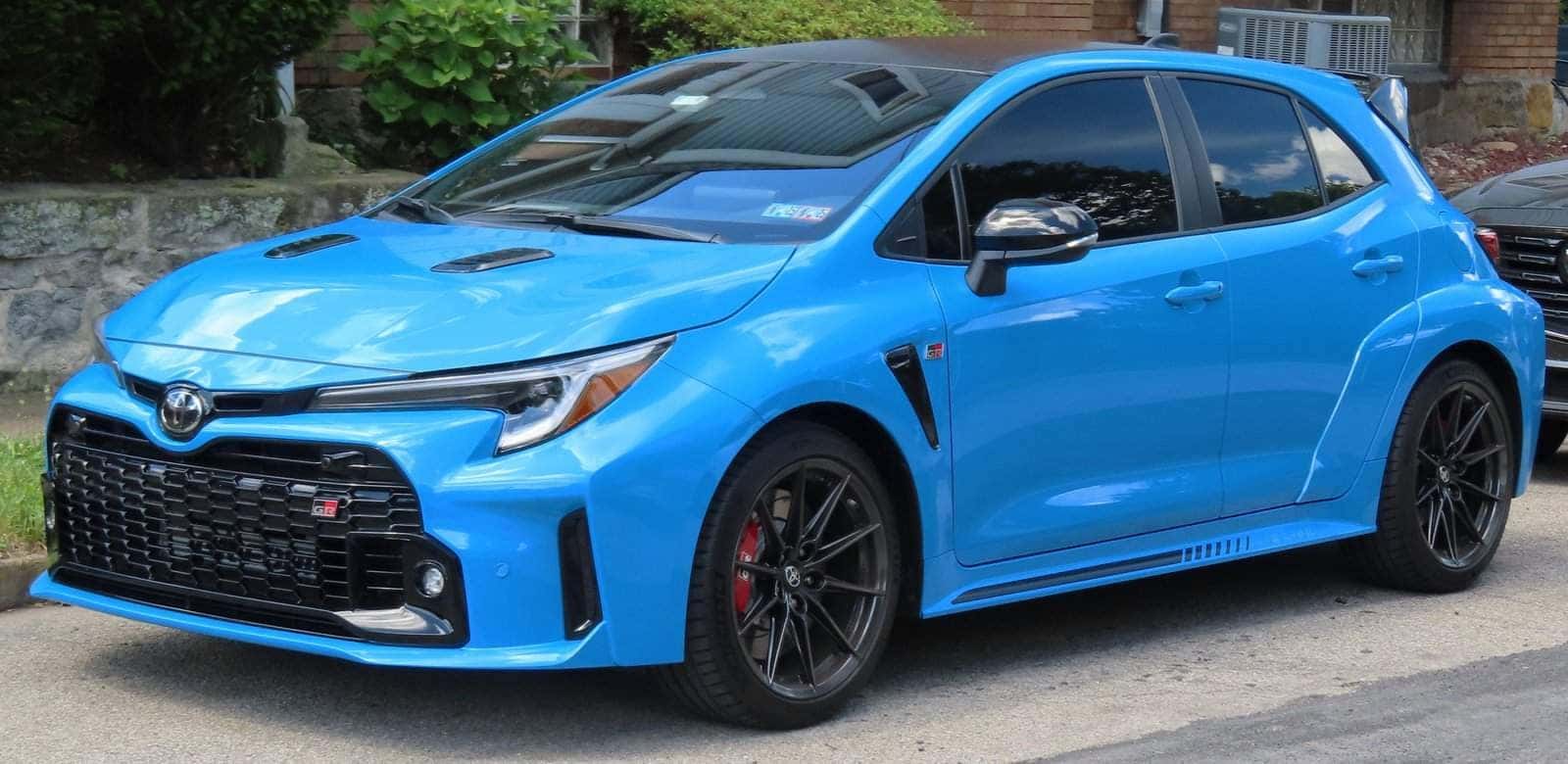 Toyota GR Corolla, front three-quarter view