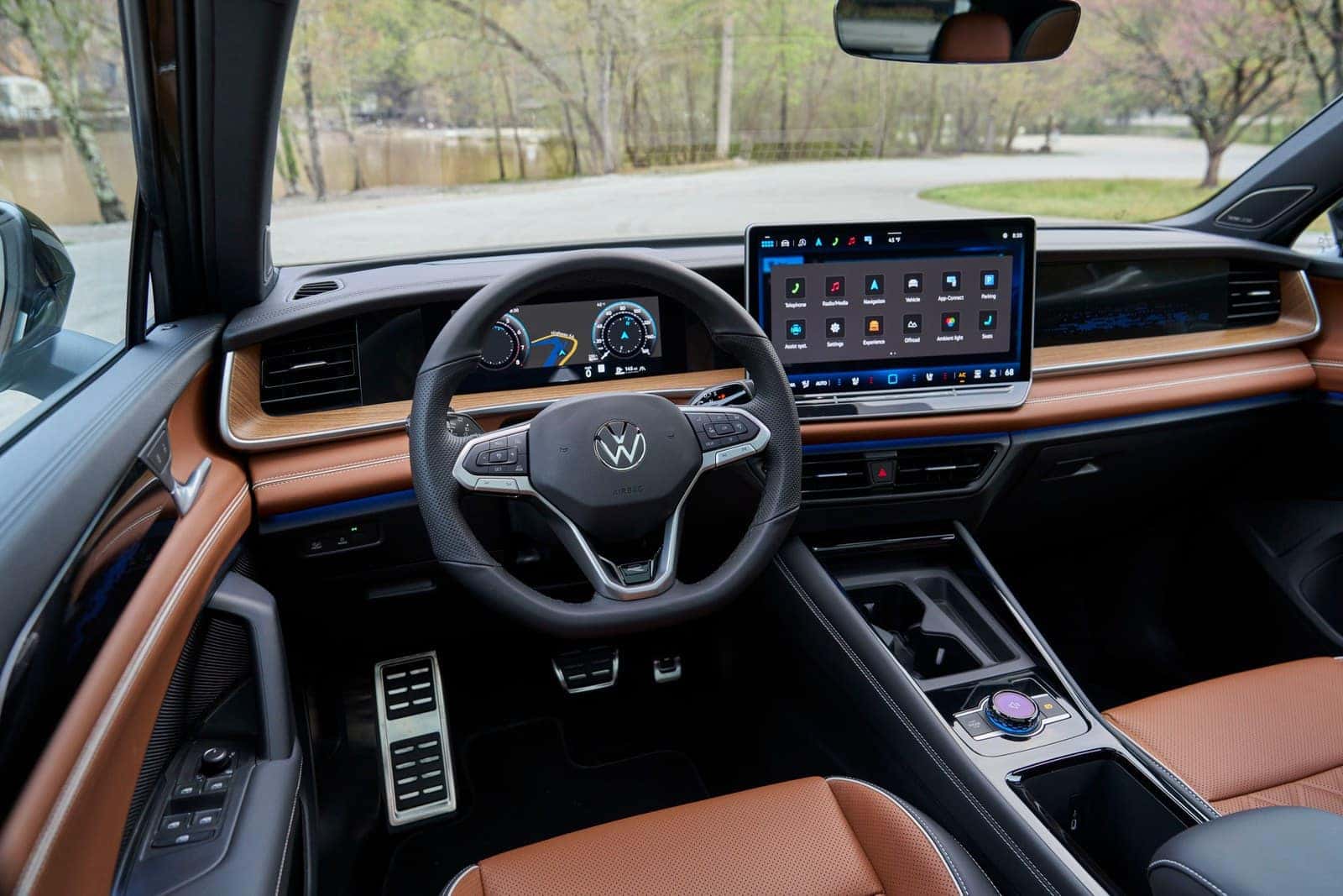 2026 Volkswagen Tiguan interior with Digital Cockpit Pro and 12.9-inch touchscreen