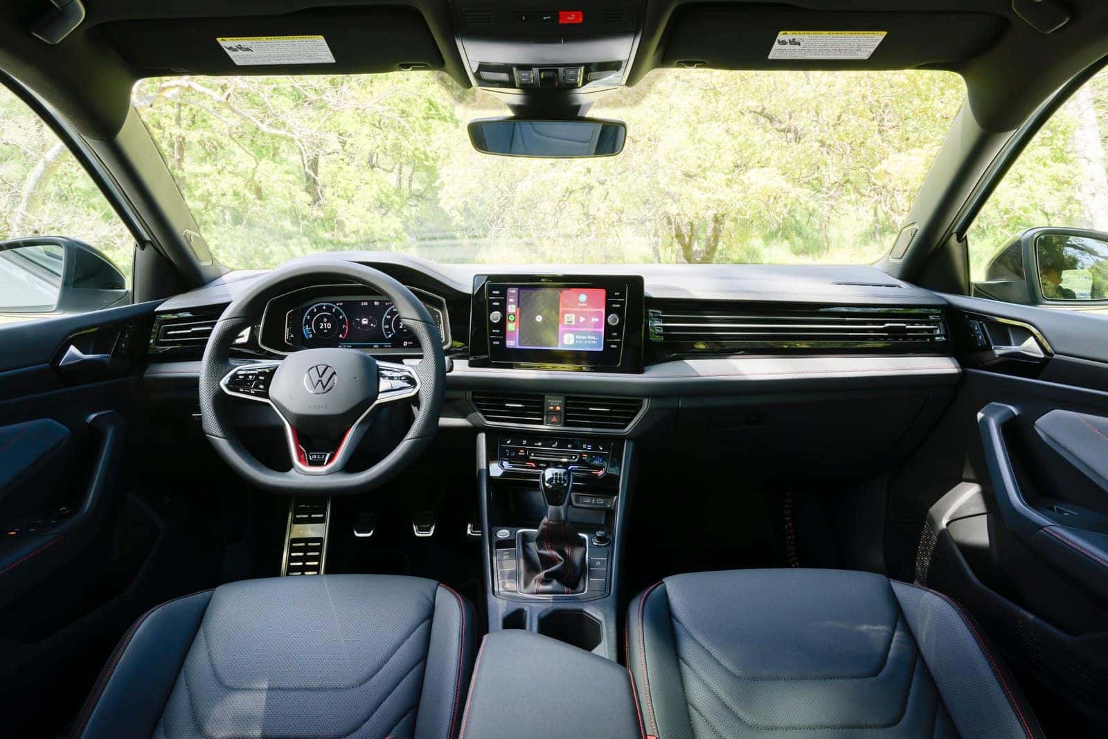 Volkswagen Jetta interior with digital cockpit and 8-inch touchscreen