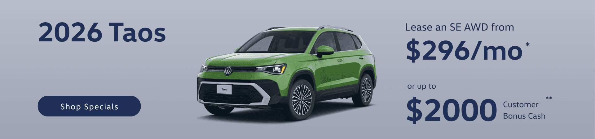september emich vw boulder 2026 taos special