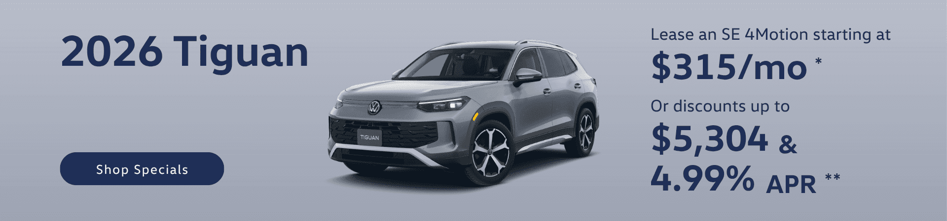 2026 Tiguan October Discounts Emich VW of Boulder