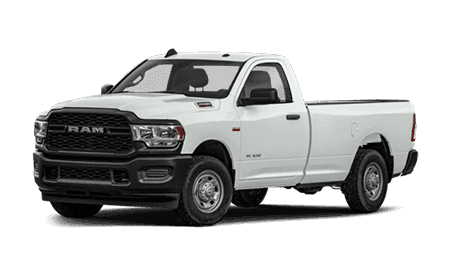 A white Ram 2500 Tradesman