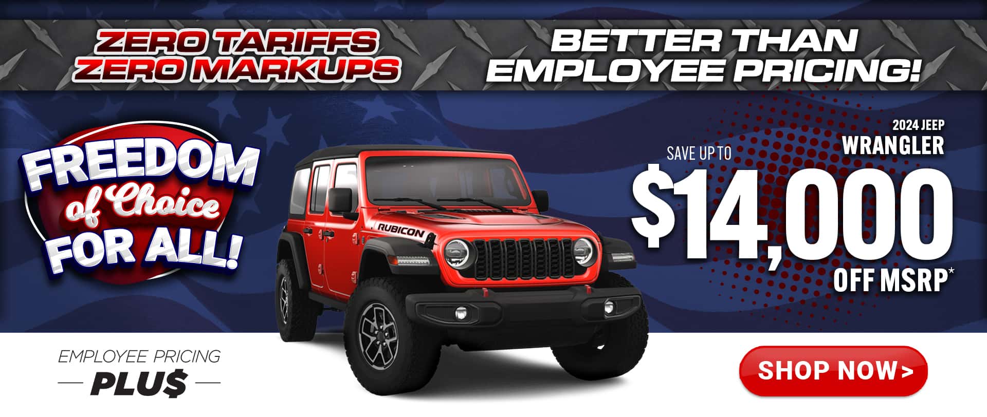 2024 Jeep Wrangler - savings up to $14,000 Off MSRP