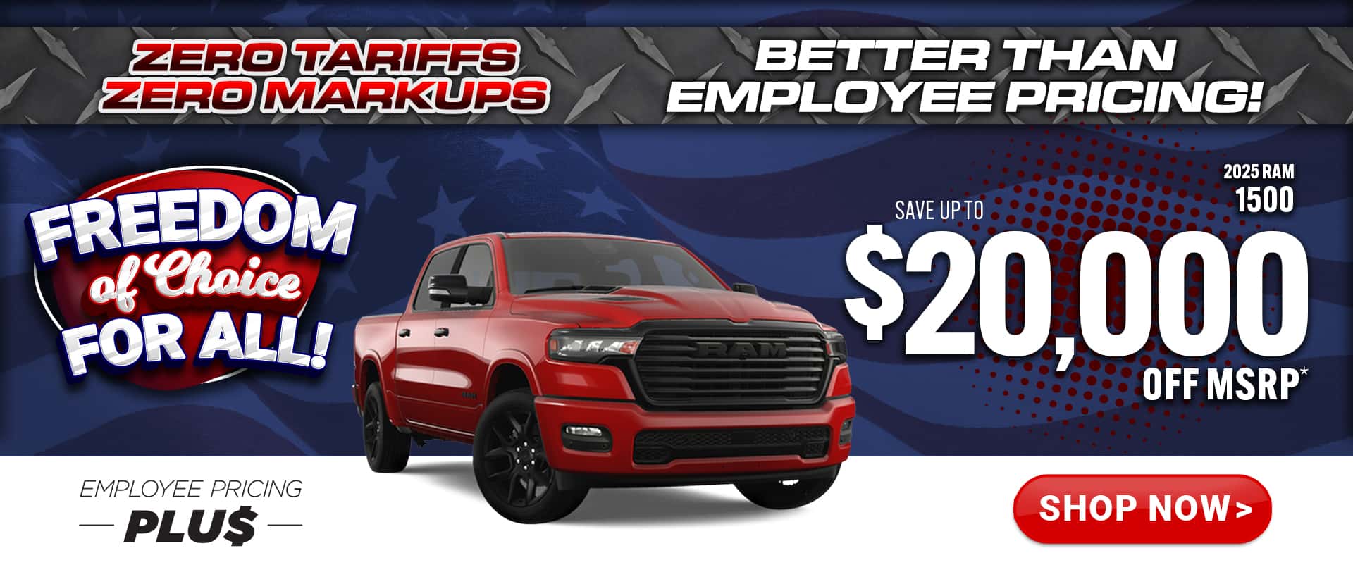 2025 Ram 1500 - save up to $20,000 Off MSRP