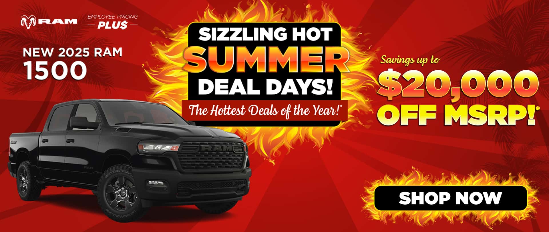 June 2025 Ram 1500 Special - Desktop Banner - Parks Gastonia CDJR