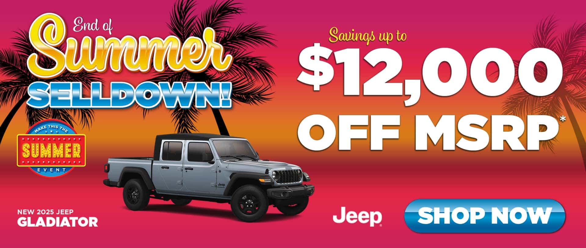 New 2025 Jeep Gladiator Banner