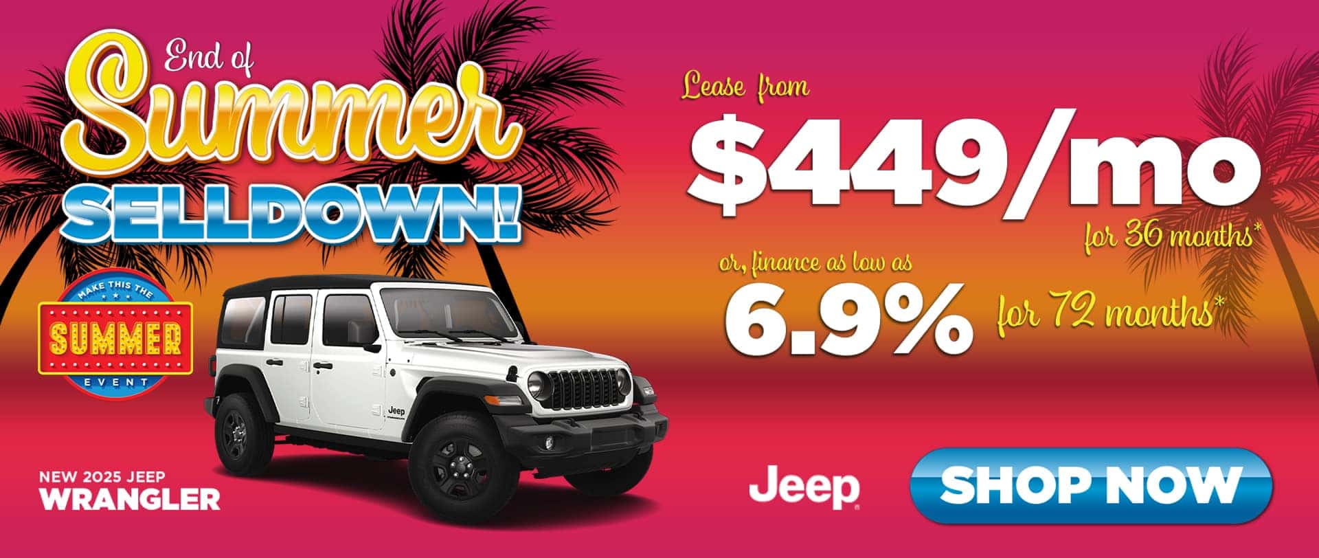 New 2025 Jeep Wrangler Banner