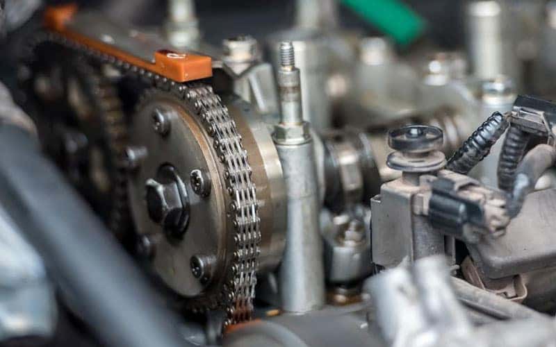 Timing belt clearance and timing chain