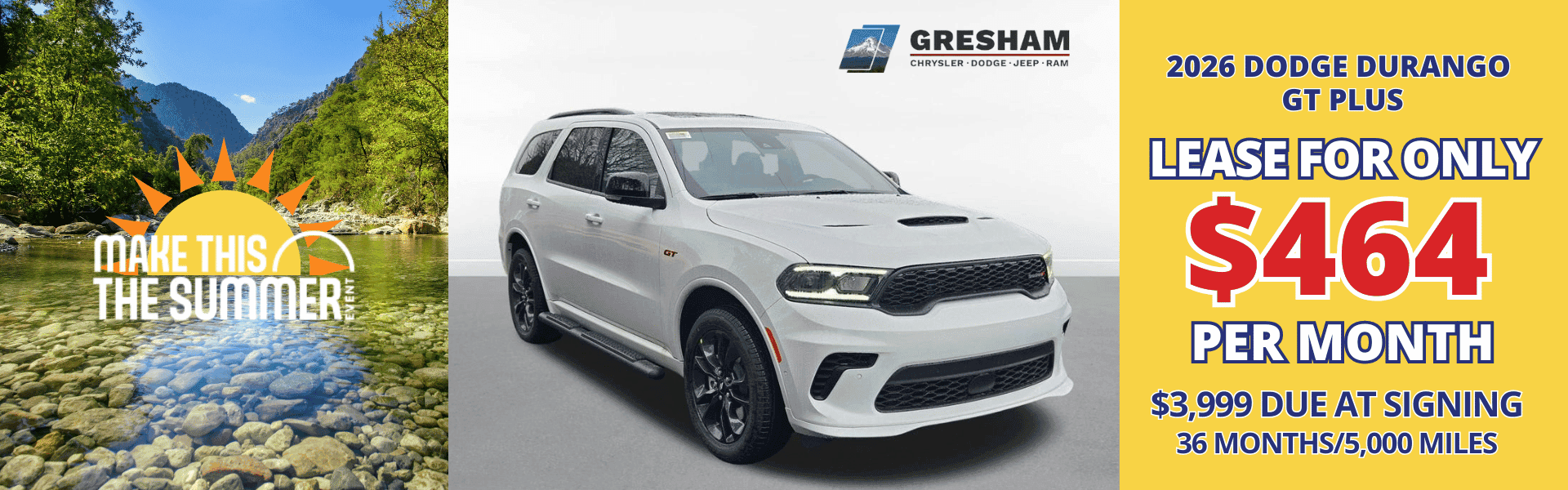 2026 Dodge Durango GT Plus Offer