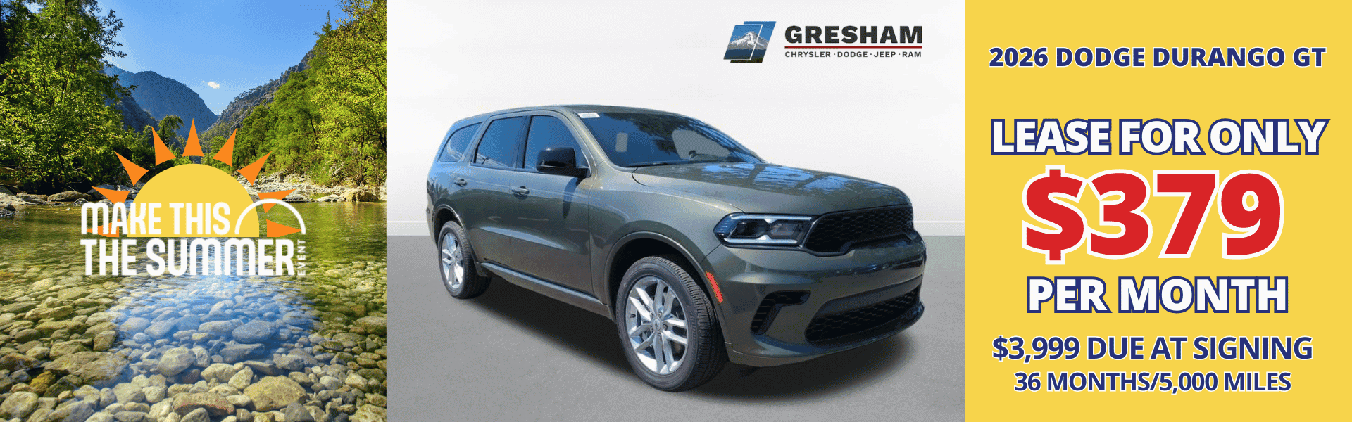 2026 Dodge Durango GT Offer